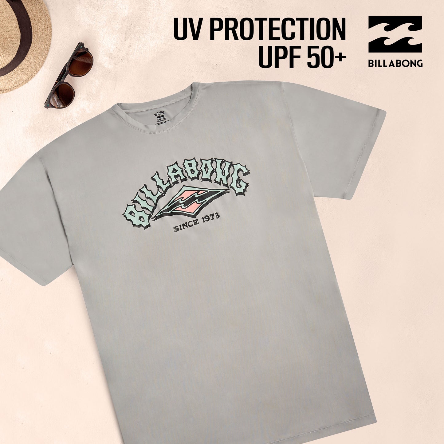 Billabong Big and Tall Short Sleeve Rash Guard for Men