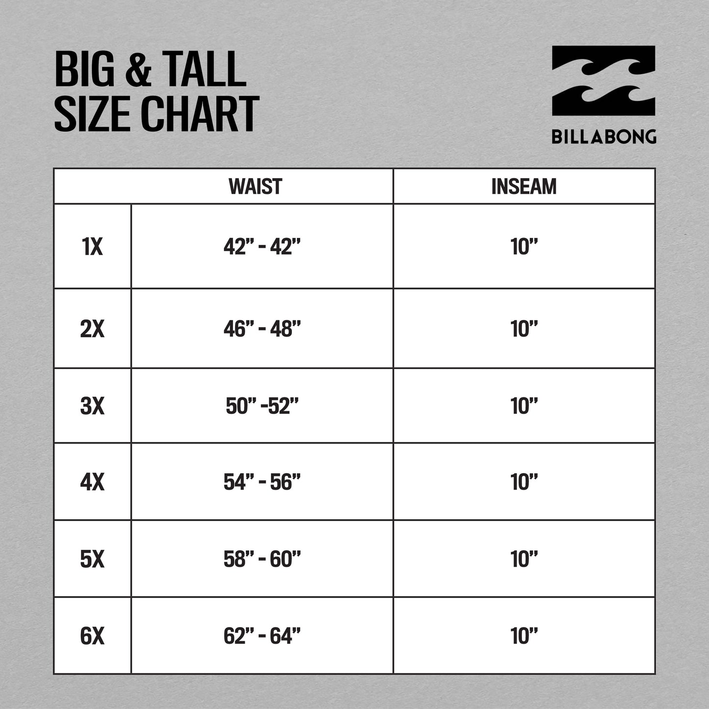 Billabong Big and Tall Twill Drawstring Casual Shorts for Men
