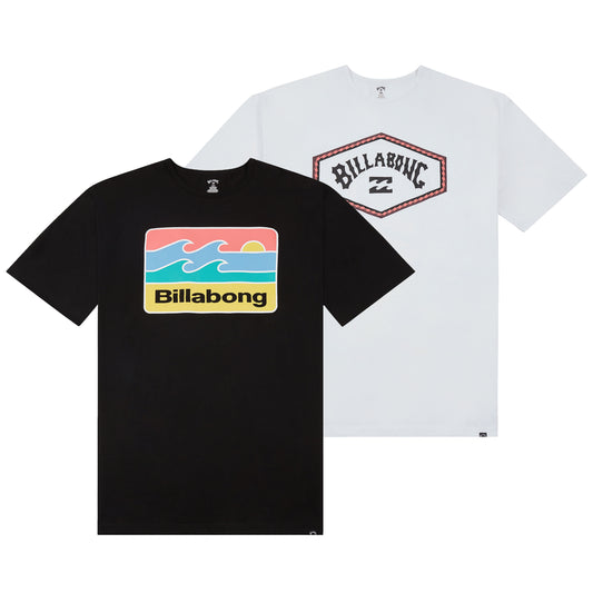 Billabong Big and Tall Graphic T-Shirts for Men, 2 Pack