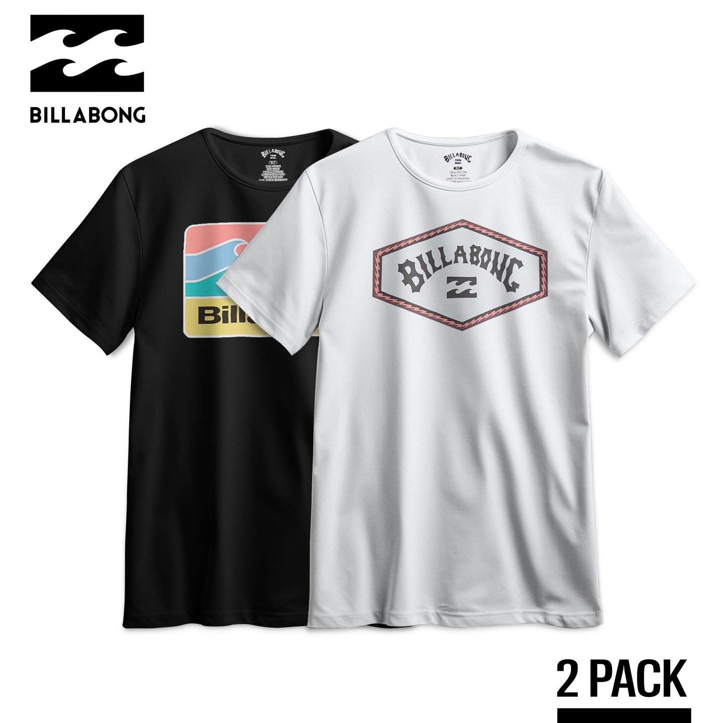 Billabong Big and Tall Graphic T-Shirts for Men, 2 Pack